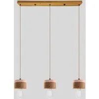 ALMUT von Wildheim ALMUT von Wildheim 3er Pendelleuchte aus Eichenholz Pastelltöne im skandinavischen Design, Zartrosa, – Produktbild 1 von 1