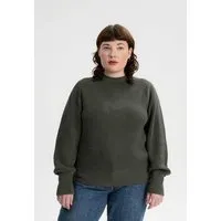 MELA Strickpullover Style GAURI | von MELA | Fairtrade & GOTS zertifiziert, Grün melange, – Produktbild 1 von 1