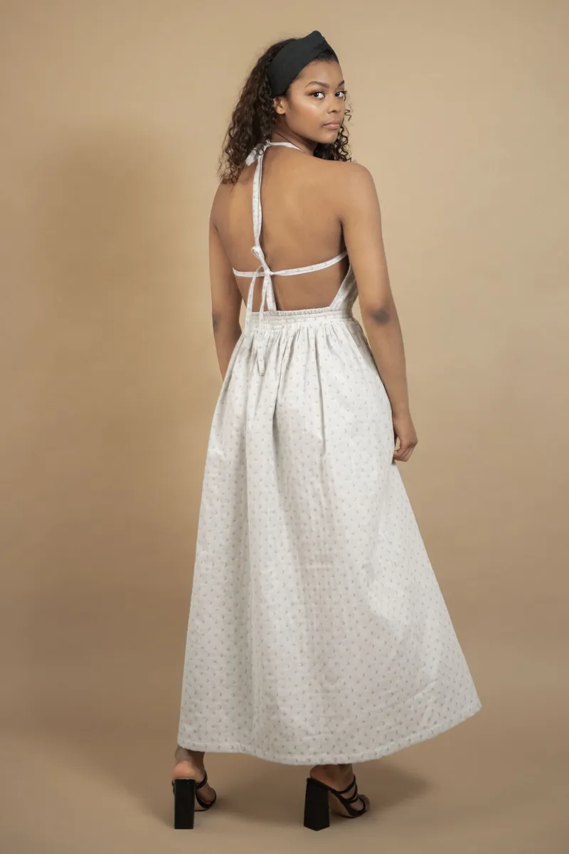 TAWAST TAWAST Damen vegan Maxikleid Celestial, Hellgrau, – Produktbild 2 von 2