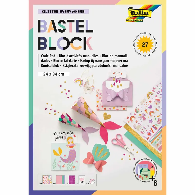folia folia Bastelblock Glitter Everywhere 24x34cm – Produktbild 1 von 1