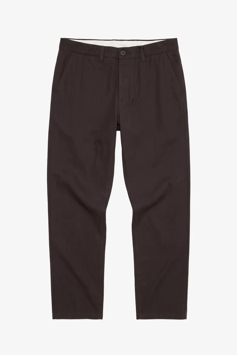 KnowledgeCotton Apparel KnowledgeCotton Apparel Herren vegan Hose Chuck Regular Fischgrat Chocolate Torte, Braun, – Produktbild 1 von 2