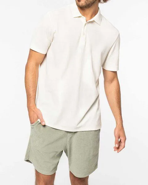YTWOO YTWOO Terry Towel Herrenshorts aus Bio-Baumwolle/recyceltem PET | Made in Portugal, Khaki, – Produktbild 2 von 3
