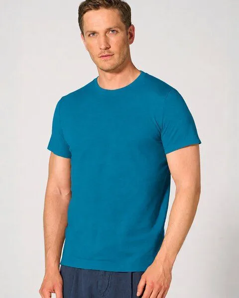 HempAge HempAge Herren T-Shirt Hanf/Bio-Baumwolle, Azure(blau), – Produktbild 1 von 3
