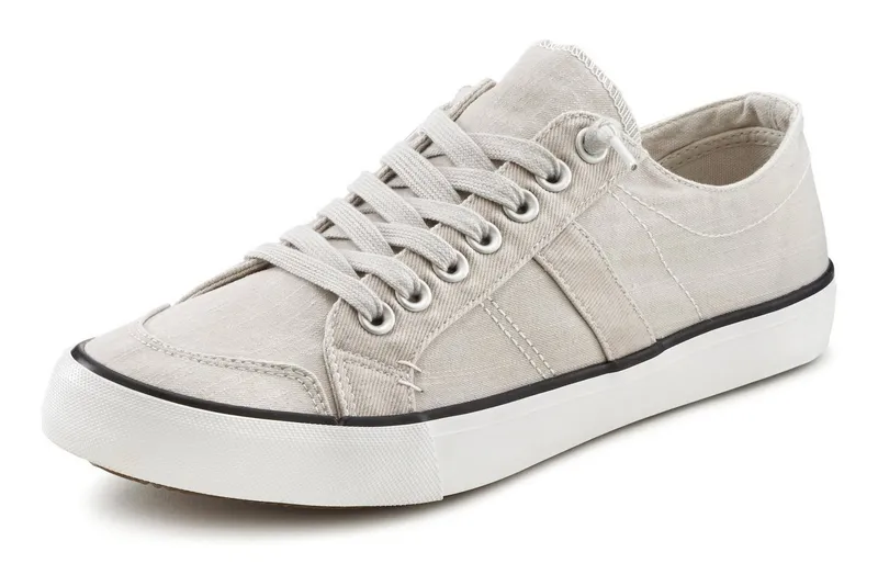 AUTHENTIC LE JOGGER AUTHENTIC LE JOGGER Textilschuh, Stoffschuh, Schnürschuh, Halbschuhe, Freizeitschuhe Sneaker Schnürhalbschuh, Slipper, Turnschuh aus weichem Textilmaterial VEGAN, Grau, – Produktbild 5 von 5