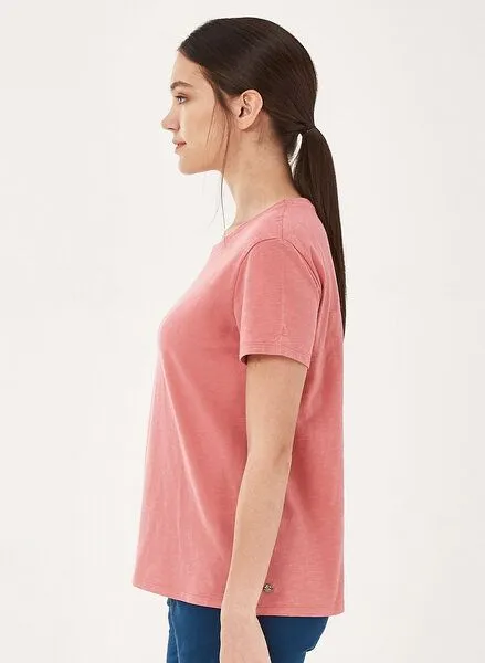 ORGANICATION ORGANICATION Basic T-Shirt aus Bio-Baumwolle, Dusty rose, – Produktbild 3 von 4