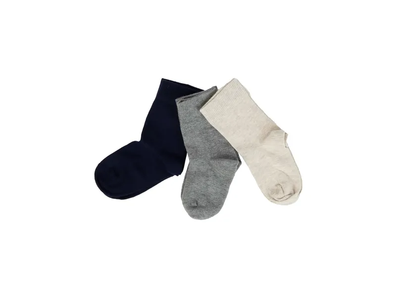 grödo Kinder Socken-Set Bio-Baumwolle 3 Paar marine Gr.5, Mehrfarbig, – Produktbild 1 von 1
