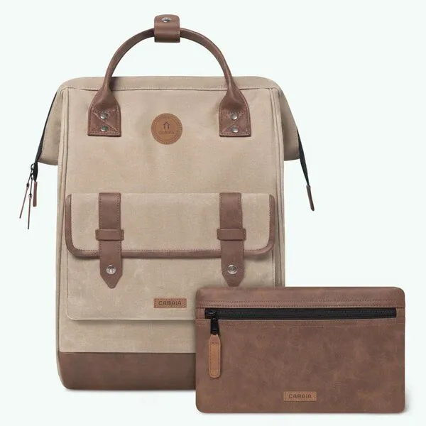 Cabaïa Cabaïa Rucksack Adventurer Medium aus veganem Leder - 25 Liter, Rabat (beige), – Produktbild 1 von 4