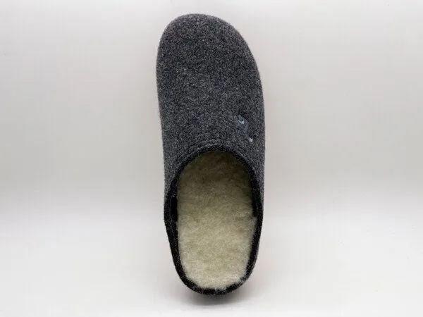 thies thies 1856 ® Recycled Wool Slipper, aus Wolle und Bio-Schurwolle, fair produziert, Anthracite red (dunkelgrau), – Produktbild 4 von 4