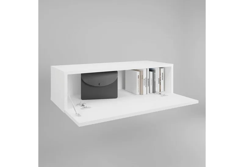 OTTO home Mehrzweckschrank Paris Kleine Garderobe Wandschrank 70 cm breit, 1 Klappe, Weiß, – Produktbild 4 von 5