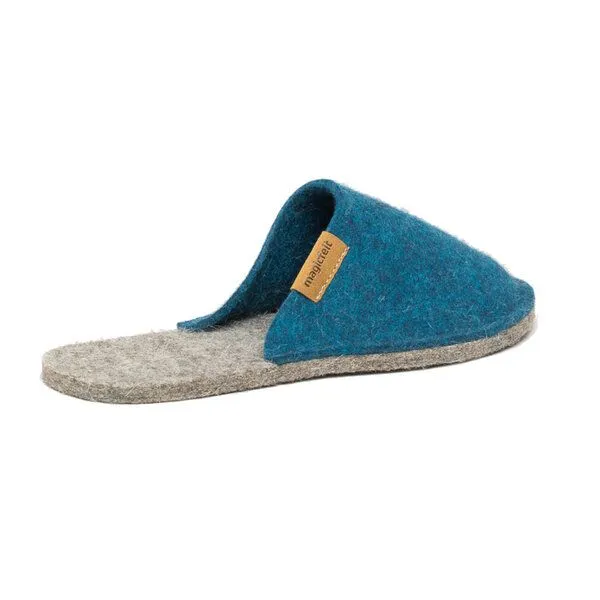 Magicfelt Magicfelt Wollfilz-Pantoffel Unisex 770, Blau(petrol), – Produktbild 1 von 4
