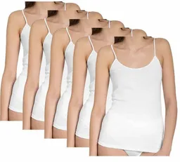 Haasis Bodywear Haasis Bodywear Damen Spaghettiträger Top Feinripp 5er Pack – Produktbild 1 von 1