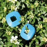 Sundara Sundara Ohrringe "Diamant", handgeschöpftes Recycling Baumwollpapier, Türkis, – Produktbild 1 von 1