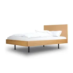 BARTMANN BARTMANN Unidorm Classic - Holzbett aus Eiche mit Kopfteil aus Linoleum – Produktbild 1 von 1
