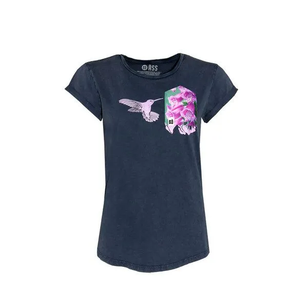 FÄDD FÄDD Damen T-Shirt Rundhals aus Bio-Baumwolle "Kollidee BT" Blau, Blau, – Produktbild 1 von 3