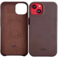 Pack Smooch Pack & Smooch iPhone 14 Backcover Hülle aus vegetabil gegerbtem Leder, Dunkelbraun, – Produktbild 1 von 1
