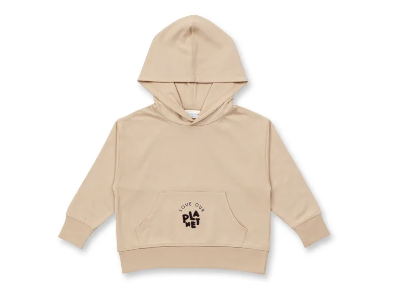 Sense Organics Sense Organics Kinder Pullover mit Kapuze sand Gr.116 (5-6 Jahre), Braun, – Produktbild 1 von 2