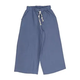 Walkiddy Kinder Hose GOTS-zertifiziert aus Bio-Baumwolle mit Elasthan, blau, elastischer Bund, knielang – Walkiddy, weich & alltagstauglich – Produktbild 1 von 1
