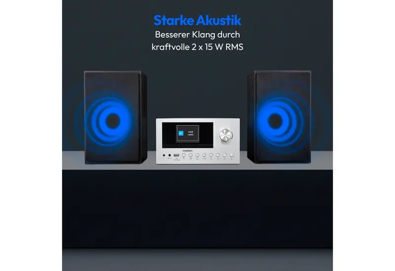 Medion Medion Micro-Audio-System MD85008 silber – Produktbild 5 von 8
