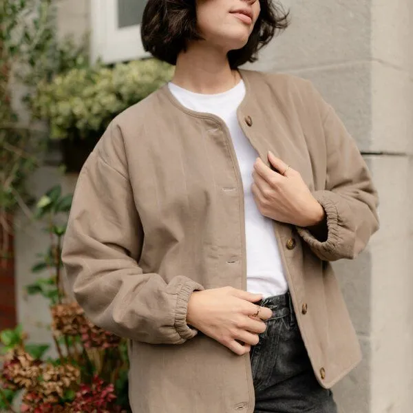 NORDLICHT NORDLICHT Cord Jacke Jana aus 100% Bio-Baumwolle, Hellbraun (braun), – Produktbild 1 von 4