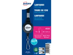 Avery Zweckform Avery Zweckform 10 Lanyards mit Aufrollmechanismus – Produktbild 1 von 1