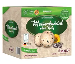Fidelio Fidelio Meisenknödel ohne Netz, für Wildvögel, 100 Stück im Karton, 8.3 kg, Hauptfutter für: Wildvogel, ganzjähriges Wildvogelfutter proteinreich / energiereich – Produktbild 1 von 1