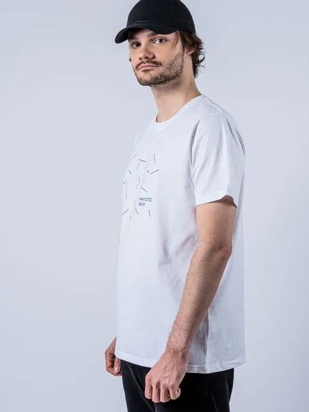 FANTASTIC REALITY STUDIOS Fantastic Reality Studios Fantastic Snow T-Shirt – Bio-Baumwolle, Unisex, Weiss, – Produktbild 2 von 4
