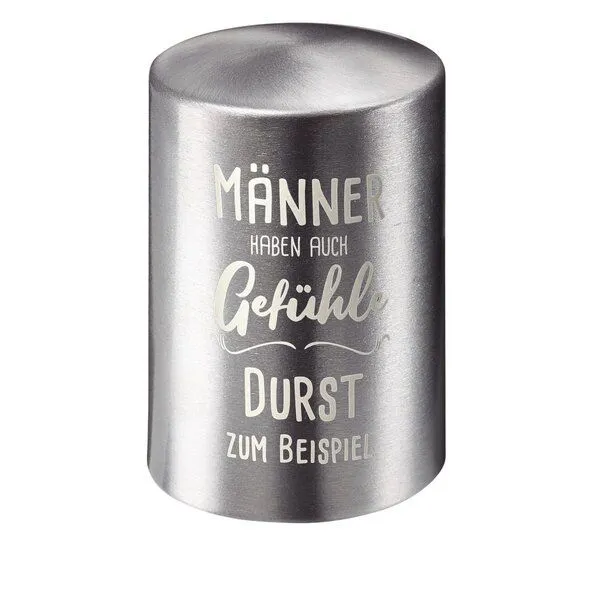 elasto elasto Kronkorkenöffner mit Push-Up-Funktion, Silber mit motiv, – Produktbild 1 von 3