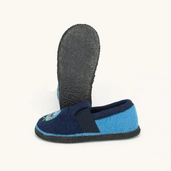Kitz-Pichler Kitz-Pichler Bobby Floh Kinder-Hausschuh für Jungen & Mädchen aus 100% Schurwolle, Schwarz, – Produktbild 4 von 4