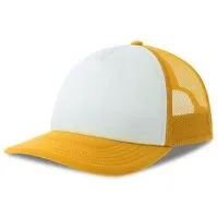 Atlantis Headwear Atlantis Headwear Atlantis Kinder Rapper Cap Kappe zweifarbig Cappy Basecap, Weiss/gelb, – Produktbild 1 von 1