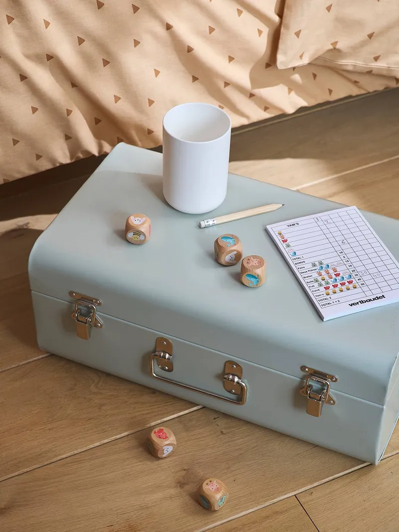 Vertbaudet Vertbaudet Würfelspiel mit 5 Würfeln aus Holz FSC® Kinder, Braun, – Produktbild 3 von 4