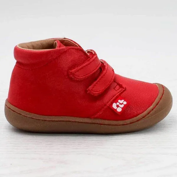 Pololo Pololo Lauflernschuh "Nino" aus pflanzlich gegerbtem Leder, Rot, – Produktbild 3 von 4