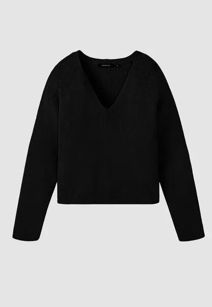 recolution Damen Strickpullover aus Bio-Baumwolle - ARUGULA - recolution, Black (schwarz), – Produktbild 4 von 4
