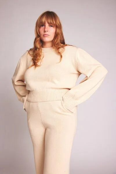 Baìge the Label Baìge the Label cropped Strickpullover Cara aus Bio-Baumwolle – Produktbild 2 von 4