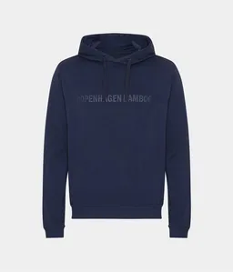Copenhagen Bamboo Marineblauer Bambus-Kapuzenpullover mit Logo – Produktbild 1 von 1