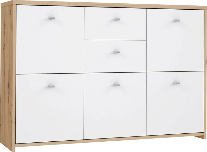 FORTE Kommode CHEST, Breite ca. 114 cm, Weiß, – Produktbild 4 von 5