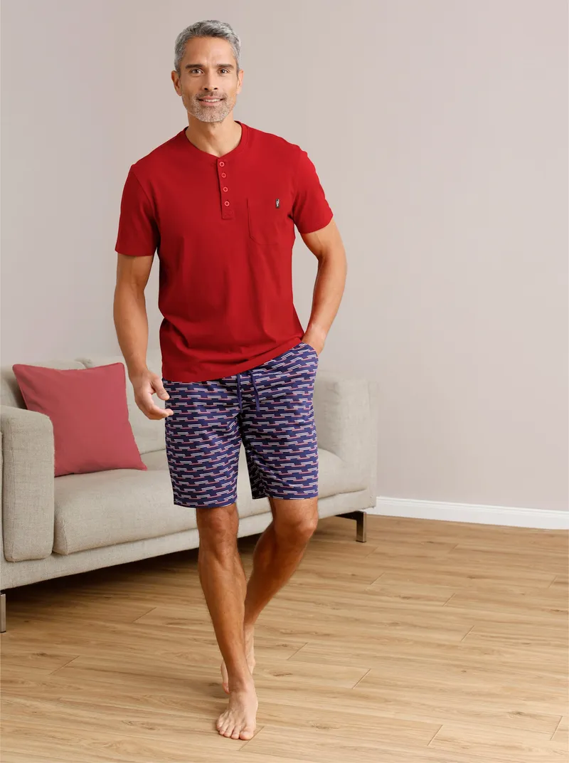 wäschepur men Shortys, Marine-apfel-bedruckt + marine-kirsche-bedruckt, – Produktbild 2 von 3
