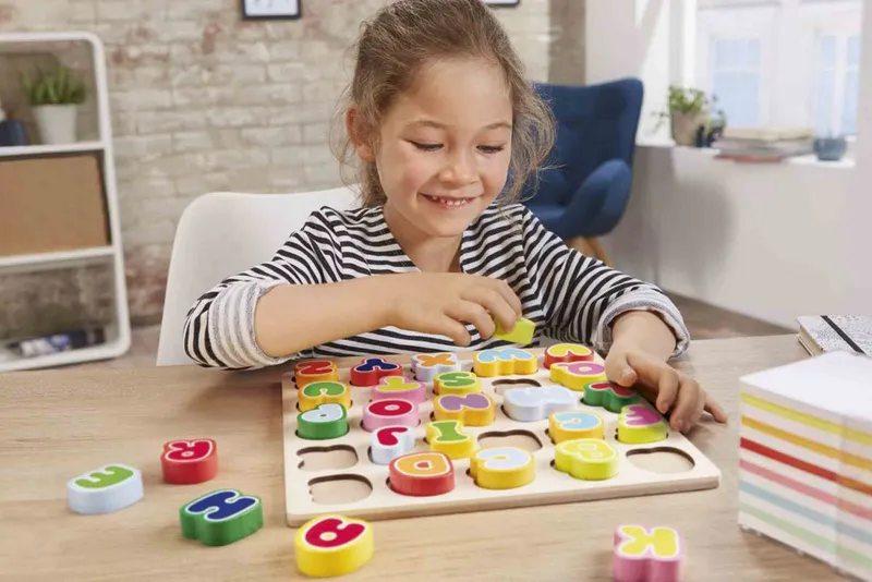 Playtive Steckspielzeug Playtive Kinder Holz Spielzeug FSC Geschicklichkeit Logik, Steckspiel, – Produktbild 2 von 2