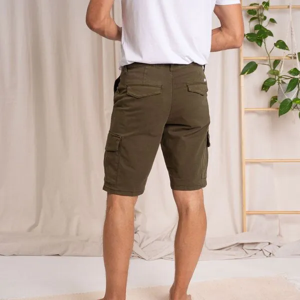 Vresh Clothing Vresh Clothing Velippo - Cargo Shorts aus Biobaumwolle, Olive, – Produktbild 3 von 4