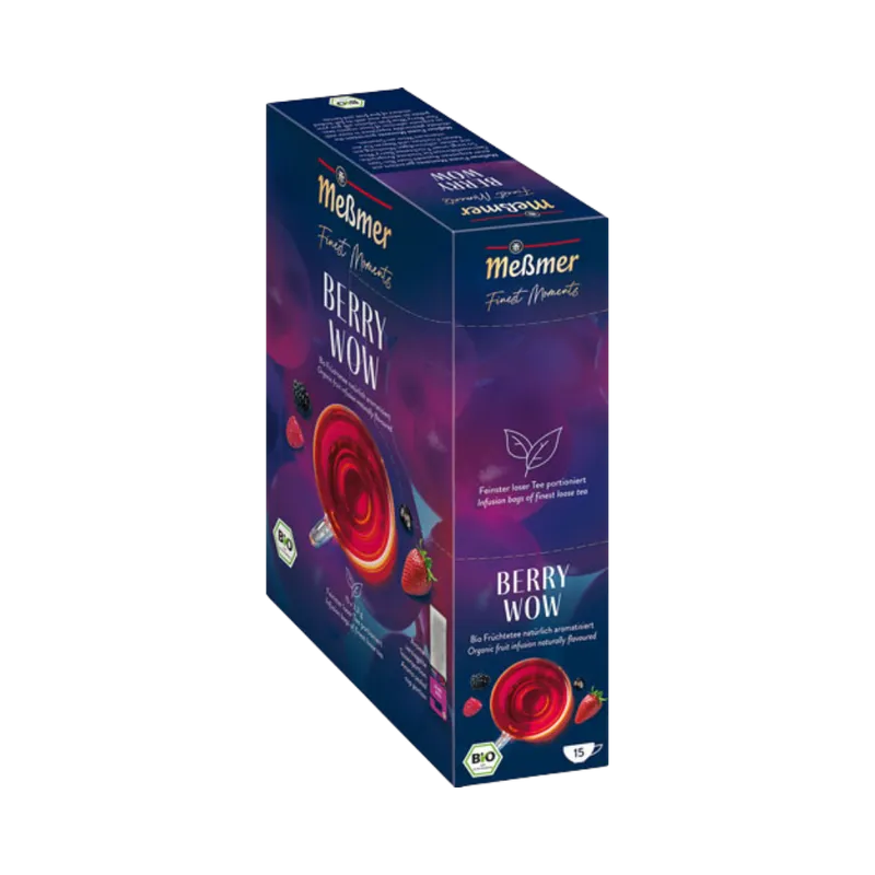 Meßmer Meßmer Finest Moments Bio Berry Wow, Früchtetee, Teebeutel im Kuvert, 2. Entnahmefach/displaytauglich, 49,5g – Produktbild 2 von 3