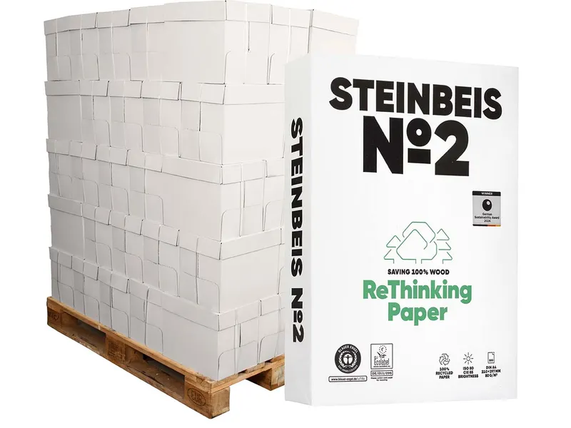 Steinbeis 300 x 500 Blatt Steinbeis Recycling Kopierpapier "No.2, TrendWhite" DIN A4 – Produktbild 1 von 1
