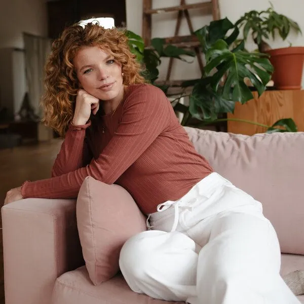 NORDLICHT NORDLICHT Damen Hose LYKKE aus fester Bio-Baumwolle, Weiß, – Produktbild 1 von 4