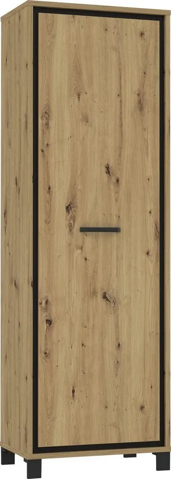 FORTE Garderobenschrank Trondheim Höhe ca. 198,5 cm, Beige|schwarz, – Produktbild 5 von 5