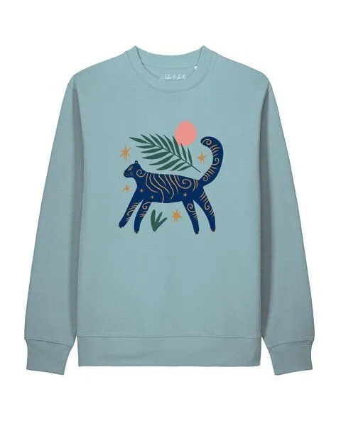 watapparel watapparel Sweatshirt Unisex Love and flex, Pebble blue, – Produktbild 1 von 3