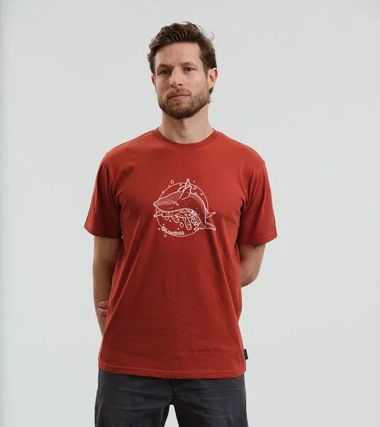 Gary Mash GARY MASH T-Shirt Blauwal aus Bio-Baumwolle, Rost (rot), – Produktbild 3 von 4