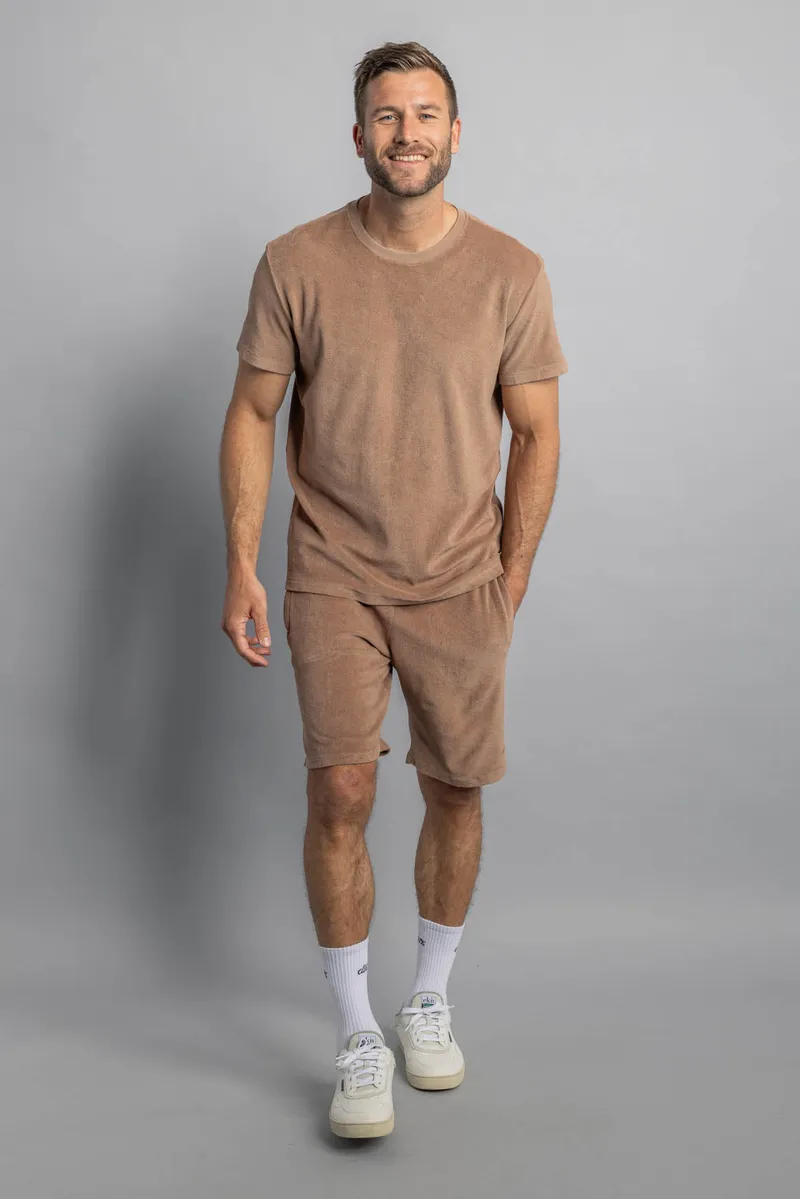 DIRTS DIRTS Herren vegan Shorts Terry Chocolate Malt, Braun, – Produktbild 1 von 2