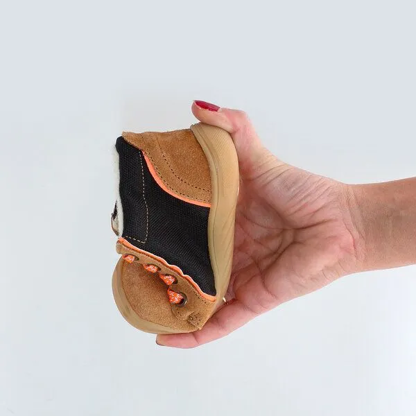 Pololo Pololo Barfuß-Membran-Halbschuh "Mario", gefüttert, zum Schnüren, Braun, – Produktbild 3 von 4