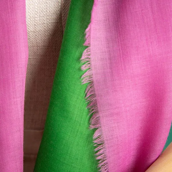nahtur-design nahtur-design 2 Wolltücher "hauchfein", Pink-grün (grün), – Produktbild 4 von 4