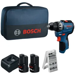 Bosch Professional Bosch Professional Bosch Akku-Bohrschrauber GSR12V-31, incl. 2x Akku GBA 2 Ah, Ladegerät, Bitset, Werkzeugtasche – Produktbild 1 von 1