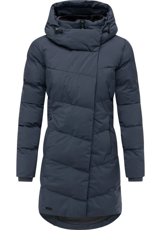 ragwear ragwear Wintermantel Pavla Soft YOUMODO Wasserdichter Steppmantel mit Fleecekragen, Blau, – Produktbild 2 von 3