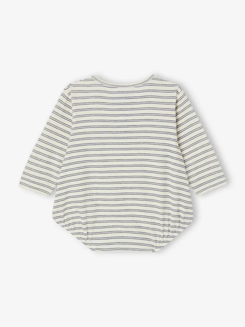 Vertbaudet Baby Body mit Henley-Ausschnitt langarm, Wollweiß, – Produktbild 2 von 4